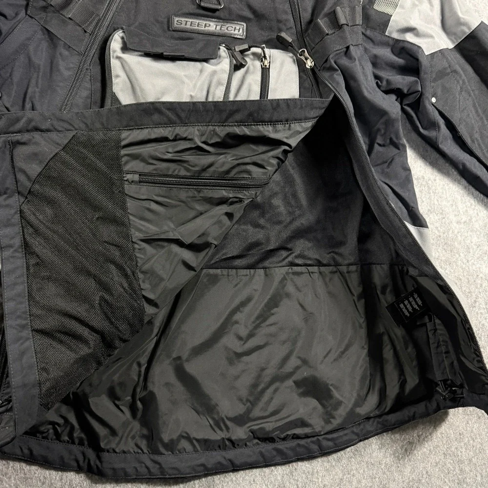 The North Face Steep Tech Jacket Mens L Black Gray F08 2008 Ski Gorpcore